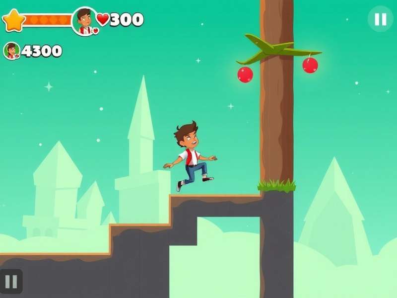 Indian Hop Virtuoso gameplay screenshot showing character hopping between platforms